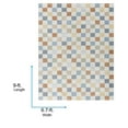 thumbnail image 5 of Livabliss Washable Rugs for Living Room, 7x9 Lillian Modern Oatmeal Area Rug, Bedroom Dining Room Home Decor Stain Resistant Carpet (6'7" x 9'), 5 of 7