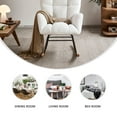 thumbnail image 4 of Tzicr Metal Indoor and Outdoor Curved Wooden Leg Rocking Chair, Off-White, 4 of 8