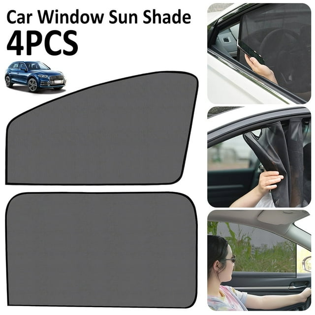 4Pcs Car Window Sun Shades UV Protection Front/Rear Window Screen Shade Car Curtain with Magnetic Sunshine Blocker Car Privacy Shield Auto Interior Accessories Reduce Glare for Most Cars