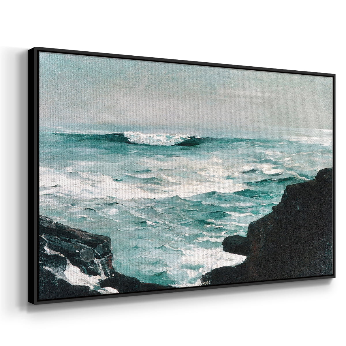 Vintage Landscape-CXXXVIII By Wexford Home Framed in Black Wood Gallery Wrapped Canvas 17 in. x 25 in.