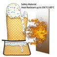 thumbnail image 5 of Gaeub White Ice Cream Print Oven Mitts and Pot Holders Sets of 2,Heat Resistant Pad,Cooking Gloves, for Baking BBQ Home Decor, 5 of 7