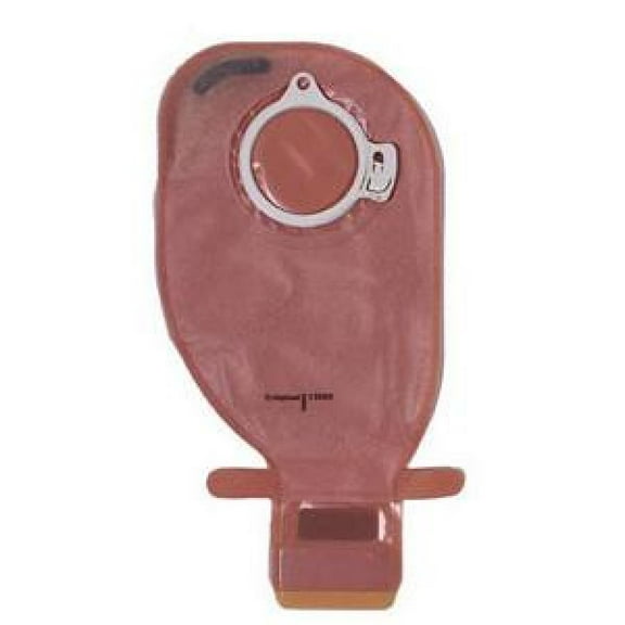 Assura EasiClose Filtered Colostomy Pouch, Two-Piece System, 9-1/4 Inch Length, Opaque, Drainable, Red Code, 10 Count