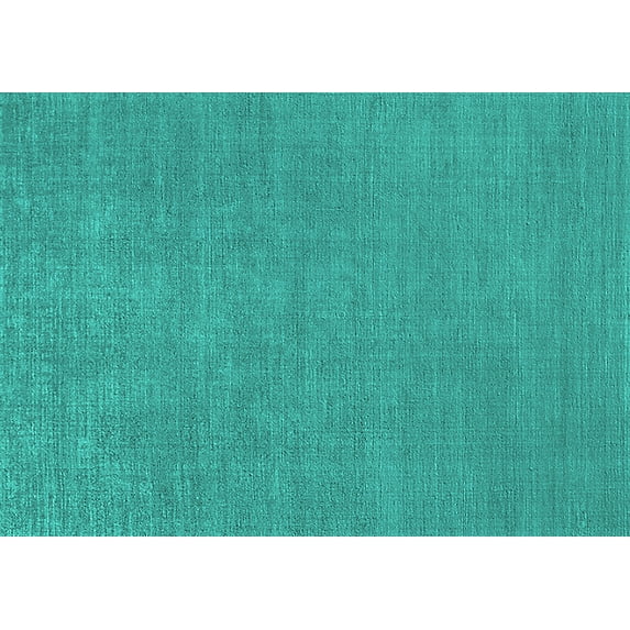 Ahgly Company Indoor Rectangle Oriental Turquoise Blue Industrial Area Rugs, 3' x 5'