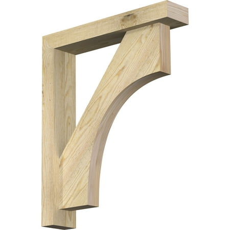 

Ekena Millwork 4 W x 20 D x 24 H Westlake Block Rough Sawn Bracket w/ Offset Brace Douglas Fir
