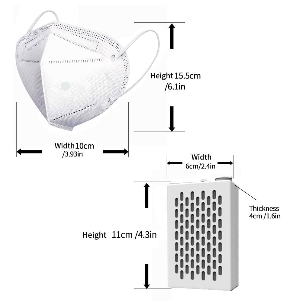 Breathe Easily,Electric Air-Powered KN95 Mask with Fan Replaceable Filters, Includes 2 HEPA Filter,Reusable Respirator Face Mask for Dust Work,Sleeping Outdoor Sports Housework