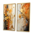 thumbnail image 3 of Designart "Rustic Reflections Gold Grey art painting II" Abstract Collages Framed Wall Art Set Of 2 - Gold Abstract Gallery Wall Frame Set For Home Decor, 3 of 6