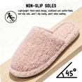thumbnail image 5 of CHICVOMEY Fuzzy Slippers for women Memory Foam Non-slip House Shoes Plush Faux Fur house slipper Indoor Outdoor, 5 of 9