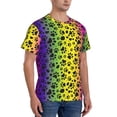 thumbnail image 5 of Rocae Animal Paw Rainbow for Men's Moisture-Wicking Crew Tee - T-Shirt for Sports, Outdoor Activities, and Casual WearMedium, 5 of 9