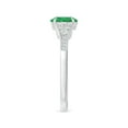 thumbnail image 3 of ANGARA Natural Aeon Vintage Inspired Emerald Engagement Ring with Milgrain in 14K White Gold for Women (Size-7x5mm) | May Birthstone, Anniversary, Jewelry Gift for Women | Natural Emerald Ring, 3 of 11