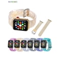thumbnail image 1 of BadPiggies Soft Silicone Glitter Sport Strap Replacement Band for Apple Watch 38mm 40mm 42mm 44mm iWatch Series 7 6 5 4 3 2 1, 1 of 8