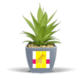 thumbnail image 1 of Balance Art Musical Instruments Fake Pineapple Flower Pot Vase Mini Decor, 1 of 3