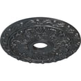 thumbnail image 3 of Ekena Millwork 19 7/8"OD x 3 5/8"ID x 1 1/4"P Spring Leaf Ceiling Medallion (Fits Canopies up to 5 5/8"), Hand-Painted Pewter, 3 of 6
