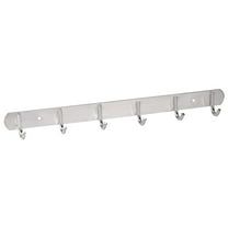 Unique Bargains Wall Mounted 6 Hooks Coat Hat Robe Aluminium Hanger