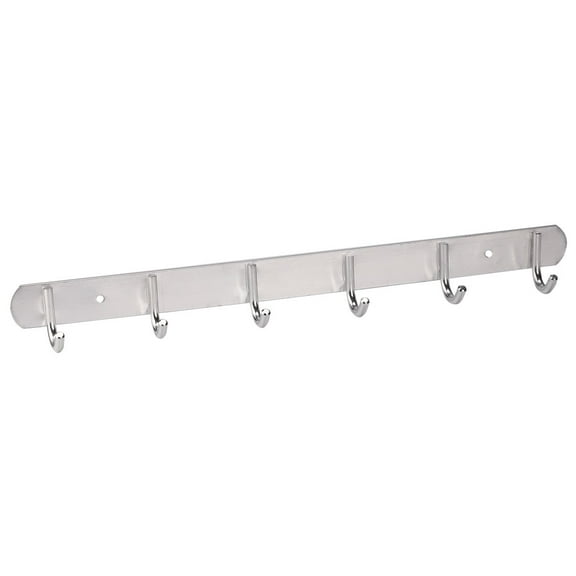 Unique Bargains Wall Mounted 6 Hooks Coat Hat Robe Aluminium Hanger