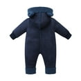 thumbnail image 3 of Snowsuit Jumpsuit Bear Ear Boy Romper Outfit Warm New Born Clothes Baby Girl 12-18 Months, 3 of 3