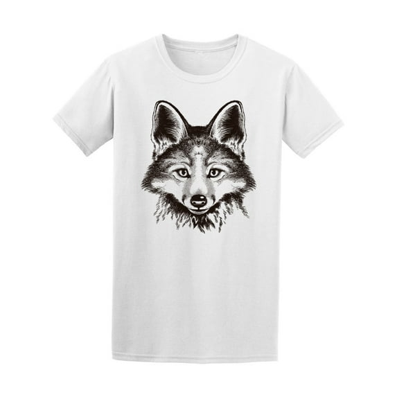 Red Fox Face Sketch T-Shirt Men -Image by Shutterstock, Male XX-Large
