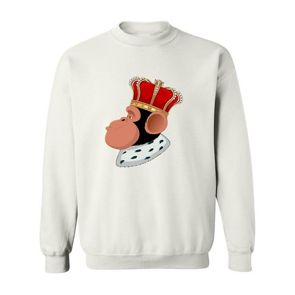 Monkey In A Crown. Sweatshirt Men -Image by Shutterstock, Male 4X-Large