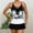 Black, variant on Qingpeng Plus Size Two Piece Tankini Swimsuits for Women Stripe Printed Top and High Waisted Dress Bathing Suit Modest Swimwear