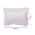 thumbnail image 4 of Unique Bargains 2-Piece Satin Ruffled Edge Pillowcases, Boudoir, Lavender Gray, 4 of 7