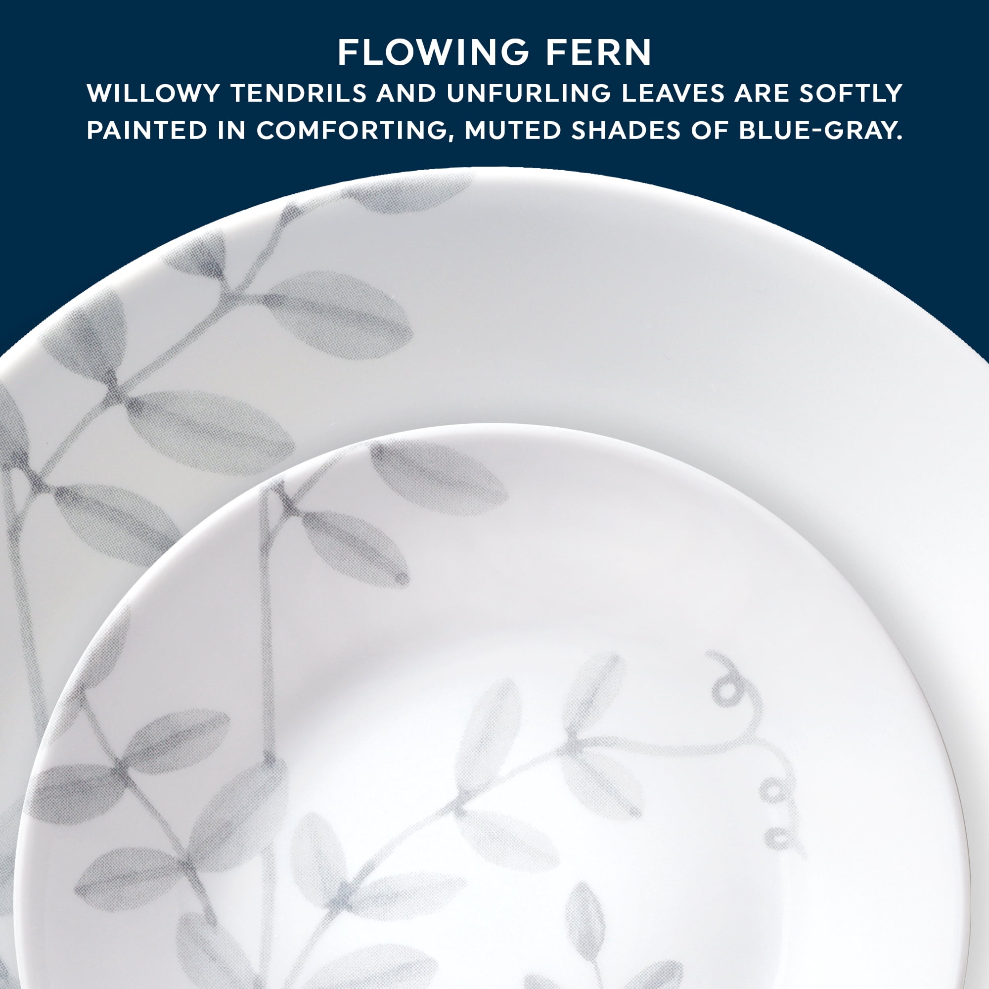Corelle Flowing Fern 12-Piece Glass Dinnerware Set (Service for 4)
