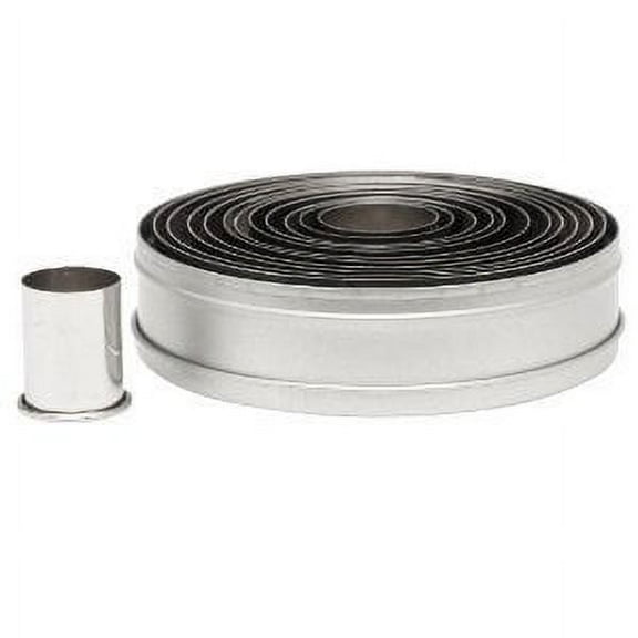 Ateco 5457 Stainless Plain Edge Round Cutter Set - 12 / ST