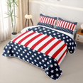thumbnail image 3 of Manfei Stars Stripe Twin Quilt Set,Patriotic American Flag Twin Coverlet Set,Red Navy,2 Pieces, 3 of 7