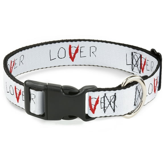 Warner Bros. Horror Movies Pet Collar, Dog Collar Plastic Buckle, It Chapter Two Loser Lover Quote, 7 to 8.5 Inches 0.5 Inch Wide