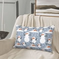 thumbnail image 5 of Hirioo Happy Snowmen Snowfall for Plush Pillow Cover for Bedroom and Living Room ,Elegant, Comfortable Home Decor-20"x30", 5 of 6