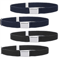 thumbnail image 2 of Buyless Fashion Kids Boys Toddler Adjustable Elastic Stretch Belt With Buckle - 4 Pack - 5122-BLK/NVY, 2 of 8