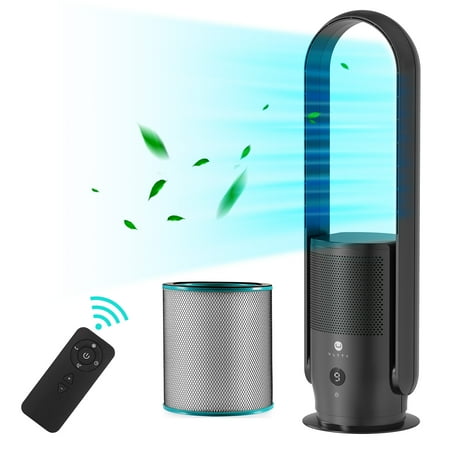 

ULTTY Bladeless Fan 9-Speed Oscillating Tower Fan with Remote Control CR022 Black