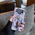 thumbnail image 4 of case for Samsung Galaxy Note 9 Case for Women, Flowers Print Finger Grip Design Rugged Shockproof Slim Soft TPU + Matte PC Dual Layer Ring Strap Cover for Galaxy Note 9 (Pink Flower), 4 of 11
