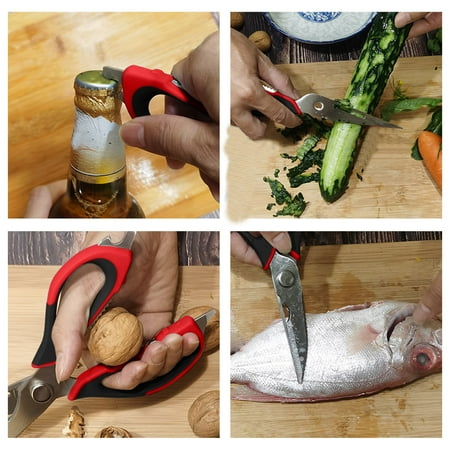 

utility knife fruit cutters variety pack utility knife Scissors Household Stainless Steel Strong Chicken Bone Multi Functional Detachable Refrigerator Barbecue