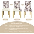 thumbnail image 6 of Flower Chair Covers for Dining Room Set of 4, Dining Chairs Seat Cover,Kitchen Stretch Chair Covers,Seat Cover for Dining Chairs,Furniture Protector for Chairs Dining Room,Slipcover Chair Covers, 6 of 6