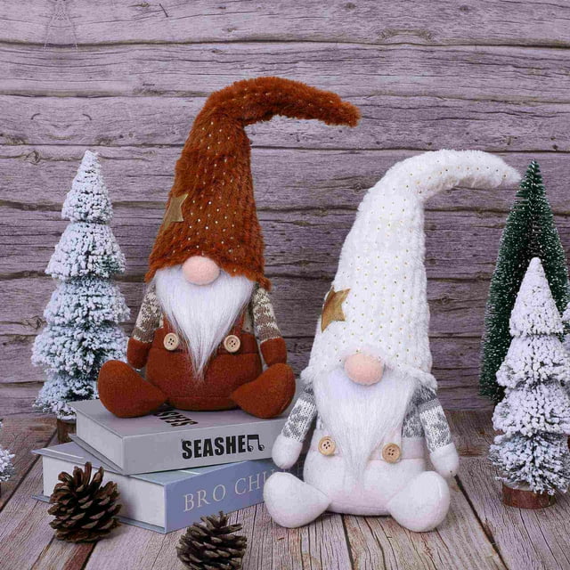Fiudx Muñeco de Gnomo Navideño, Adorable Diseño de Anciano Sin Rostro, Decoración de Estilo Escandinavo, Acogedor, Perfecto para Navidad, Acción de Gracias y Año Nuevo, Tamaño de 40 Cm, Juego de 1 Pi