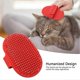 thumbnail image 2 of Silicone Round Brush for Bathing, Grooming, Cleaning and Massaging Pets, Comb for Dogs and Cats, Red, 2 of 4