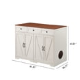 thumbnail image 3 of 61.81‘’ Large Cat Litter Enclosure,Dog-Proof Enclosure for self-Cleaning Litter Boxes,Power Outlet,White, 3 of 7