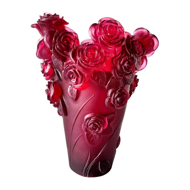 Crystal Vase Modern 2 en 1 Quemador de incienso para la mesa de café Houseuring Home Morado oscuro