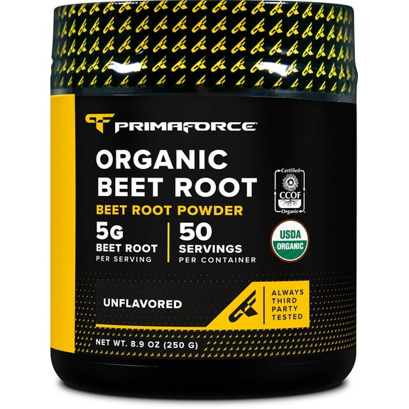 Primaforce Organic Beet Root Powder (250g) Unflavored - Natural Source of Antioxidants and Nutrients