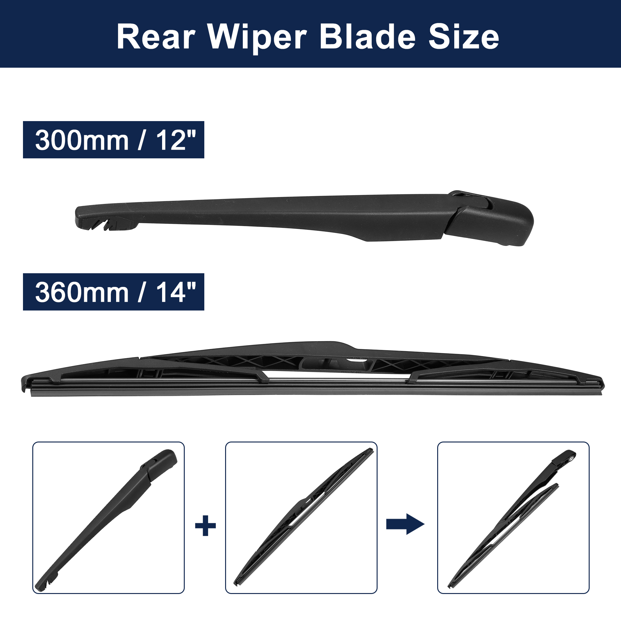 LST Rear Wiper Arm & Blade Kit For BMW X3 E83 – Complete Set With Cap