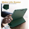 thumbnail image 5 of Suritch Case for iPad A16 11th Gen 11 inch 2025/iPad 10th Gen 10.9 inch with Screen Protector and Pencil Holder Tri-fold Stand Auto Wake/Sleep, Green, 5 of 7