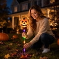 thumbnail image 5 of Outdoor Solar Decor Set of 6, Pumpkin Solar Lights Outdoor, Halloween Decorations Outdoor Solar, Halloween Lawn Decorations, Solar Garden Lights Outdoor Waterproof, 16 X 4.5 X 4.5, 5 of 7