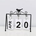 thumbnail image 2 of Desktop Perpetual Calendar Calendar Metal Eternal Calendar Page Turning for Home Office Study Room Daily Office Flip Foldable Desk Calendar Modern Home Decor Calendar, 2 of 4
