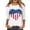 506_White, variant on MEICHEN 4Th of July Shirts Women Patriotic Shirt American Flag 3/4 Sleeve Tops Memorial Independence Day Top Outfit Summer 250th Anniversary Tops