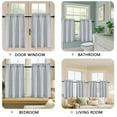 thumbnail image 3 of OVZME Judy Black Kitchen Tier Curtains 24 Inch Length, Light Filtering Short Cafe Panel for Small Half Window, Cabinet Bathroom Basement RV Camper, 30Wx24L, 2PCS, 3 of 7