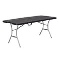 thumbnail image 1 of mesa rectangular plegable 73.6 x 183.8 x 76.2 cm negro estructura de metal, 1 of 4