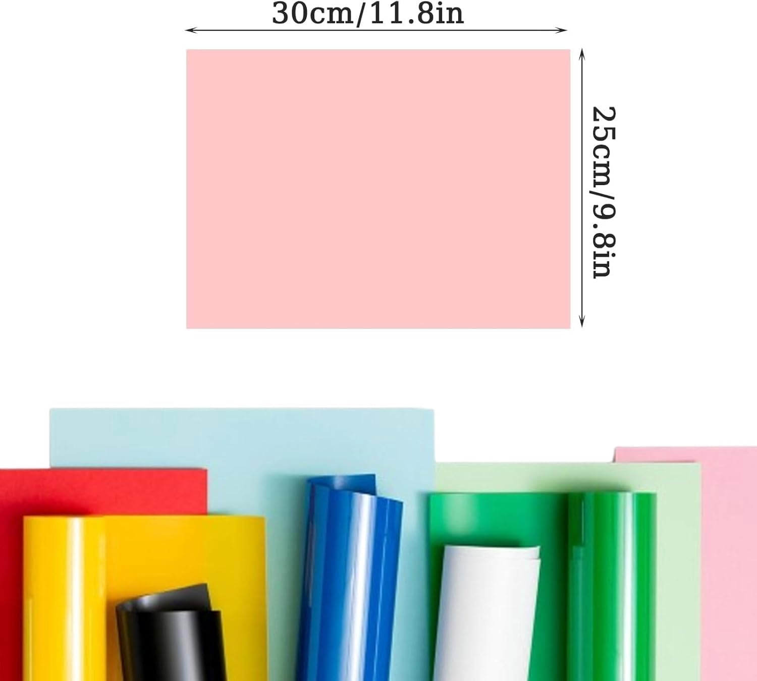 20 Pack Heat Transfer Vinyl Bundle - 12" x 10" Iron On Vinyl Sheets, 20 Assorted Colors HTV for Cricut & Heat Press Machine, Easy Cut Weed Transfer for DIY T-Shirts, Crafts & Home Decor