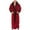 Red, variant on ShomPort Fleece Bathrobes for Big and Tall Mens Hooded Long Sleeve V-Neck Sleepwear with Pockets Color Block Thermal Loungewear
