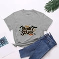 thumbnail image 6 of Hessimy women's Halloween Shirts Pumpkin T Shirt Short Sleeve Cute Graphic Tee Tops(Light Gray,XXXL), 6 of 6