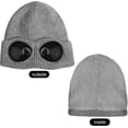 thumbnail image 4 of Bonnet en Tricot Chaud d'hiver, Doublure en Polaire Thermique Coupe-Vent, Ski Randonne, Bonnet de Course, Chapeau de Crne et Souple pour Hommes, Femme, 4 of 5