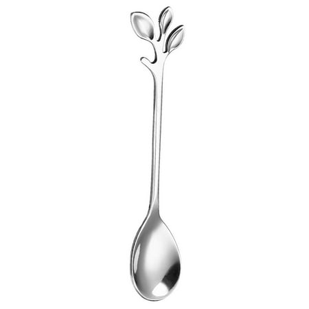 

Dessert Snack Spoon Home Restaurant Stainless Steel Tableware Fruit Cake Ice Cream Spoon Silver